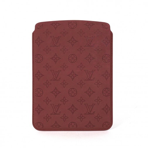 Etui pour Ipad Air en cuir Monogram Perforé rouge