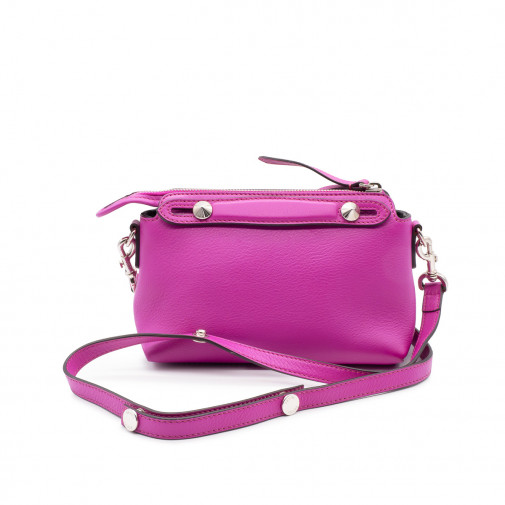 Sac pochette Boston By The Way Mini en cuir souple fuchsia 