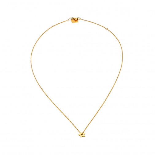 Collier or rose 18k Mini Open Star On Chain