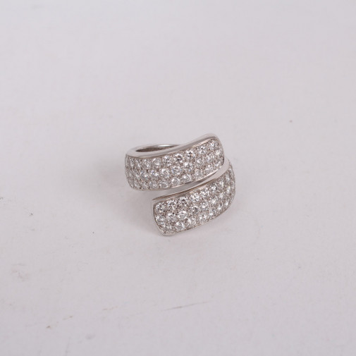 Bague or blanc 18k sertie de diamants