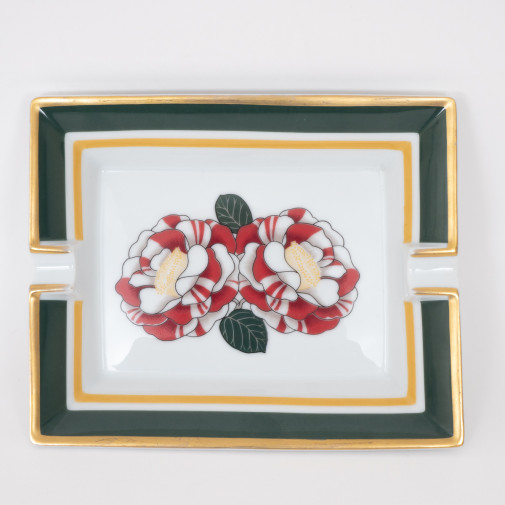 Cendrier Roses G.M. en porcelaine