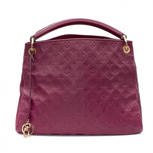 Sac Artsy cuir Monogam Empreinte rouge framboise