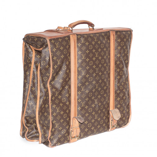 sac porte-habits Le Portable en toile Monogram et cuir naturel