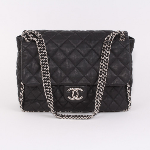 Sac Chain Around Maxi Jumbo Flap Bag