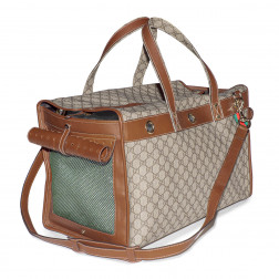 Sac de transport pour chien de taille moyenne en toile GG Supreme