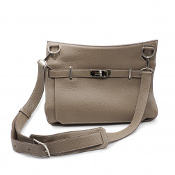 Sac Besace Jypsiere 31 en cuir Clemence Étoupe 