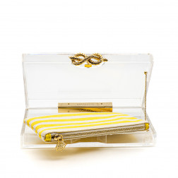 CHARLOTTE OLYMPIA Pochette en Perspex Cordage Pandora