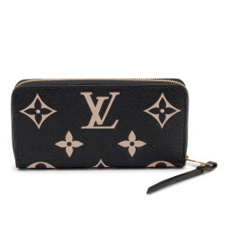 Zippy Wallet en cuir Monogram Empreine Noir et Beige