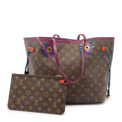 Sac à main Neverfull en toile Monogram et cuir noir M.M.Totem Edition Limitée 2015