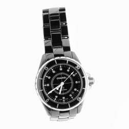 Montre J12  Céramique noire 38mm automatique Index Diamants