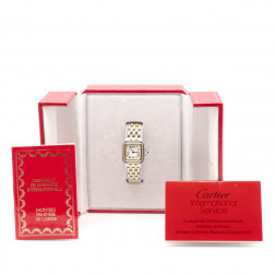 Montre de dame Panthère acier et or Petit Modèle