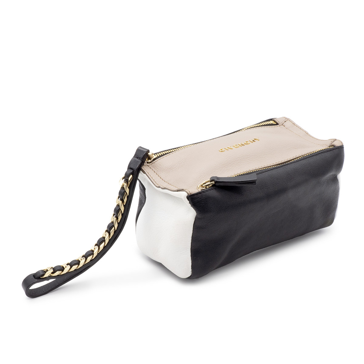 Pochette GIVENCHY Pandora Mini clutch en cuir gr n tricolore