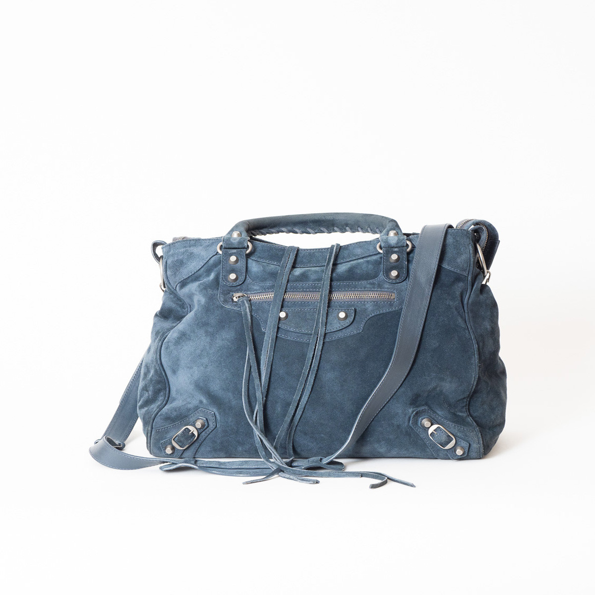 Sac balenciaga daim gris sales