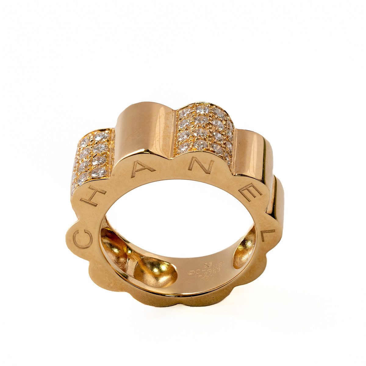 Bague Chanel Profil De Camelia Grand Modele Et Diamants D Occasion