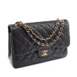Chanel sac Grand Classique Jumbo en cuir Caviar noir et métal doré