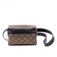 Pochette Ceinture toile Monogram et cuir noir Pallas