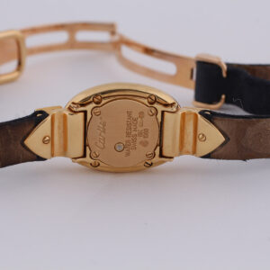Montre Baignoire Mini en or jaune 18k sertie d’émeraudes et de rubis – Image 4