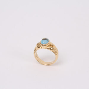 Ring gold and blue topaz - Image 6
