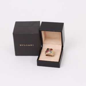 Anillo dos oros y piedras preciosas - Imagen 1