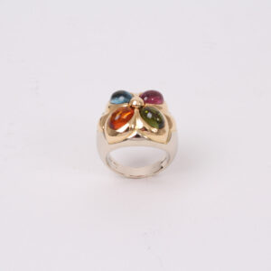 Anillo dos oros y piedras preciosas - Imagen 10