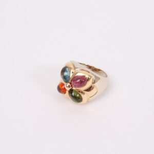 Anillo dos oros y piedras preciosas - Imagen 7