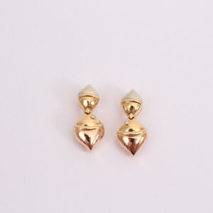 Pair of ear clips gold and diamonds - Image 9