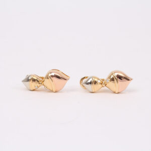 Pair of ear clips gold and diamonds - Image 6