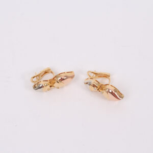 Pair of ear clips gold and diamonds - Image 5
