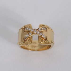 Ring Mexico yellow gold 18k and diamonds - Image 3