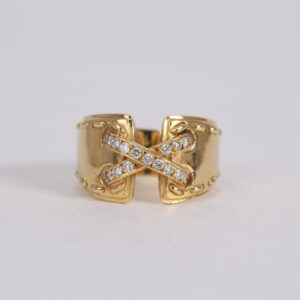 Ring Mexico yellow gold 18k and diamonds - Image 2