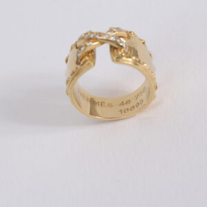 Ring Mexico yellow gold 18k and diamonds - Image 8