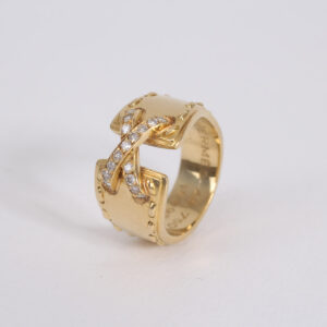 Ring Mexico yellow gold 18k and diamonds - Image 4