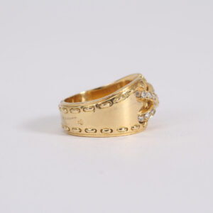 Ring Mexico yellow gold 18k and diamonds - Image 6
