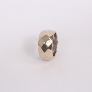 Faceted ring white gold 18k - Image 3