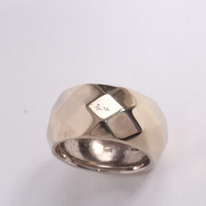 Faceted ring white gold 18k - Image 1