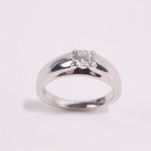 Bague Solitaire platine 0.40 ct – Image 5