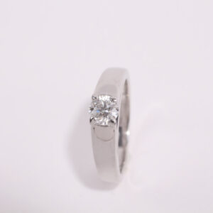 Bague Solitaire platine 0.40 ct – Image 4