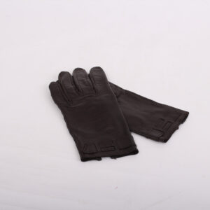 Paire de gants cuir d'agneau chocolat Taille 6 – Image 1