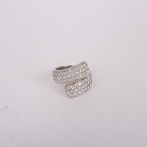 Bague or blanc 18k sertie de diamants – Image 2