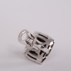 Pair of earrings cabochons and white gold - Image 4