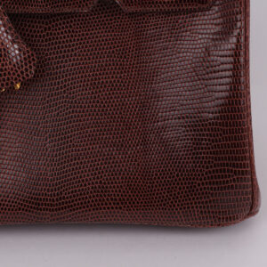 Sac Birkin 25 en lézard couleur Cognac – Image 2