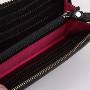 Cartera de cuero negro - Imagen 4