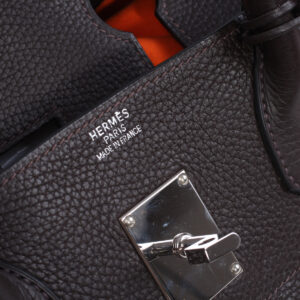 Sac Shoulder en cuir Togo chocolat – Image 12
