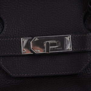 Sac Shoulder en cuir Togo chocolat – Image 4