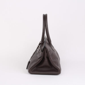 Sac Shoulder en cuir Togo chocolat – Image 5