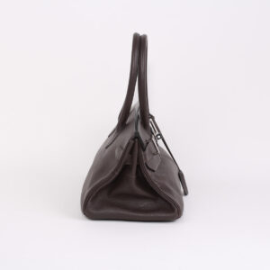 Sac Shoulder en cuir Togo chocolat – Image 6