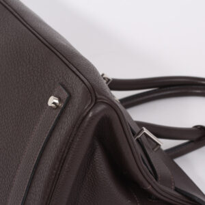 Sac Shoulder en cuir Togo chocolat – Image 8