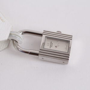 Reloj de señora Kelly Clochette en piel granulada blanca. - Imagen 3