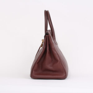Bolso Birkin 35 de cuero granulado rojo ladrillo - Imagen 2