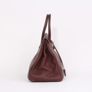 Bolso Birkin 35 de cuero granulado rojo ladrillo - Imagen 4